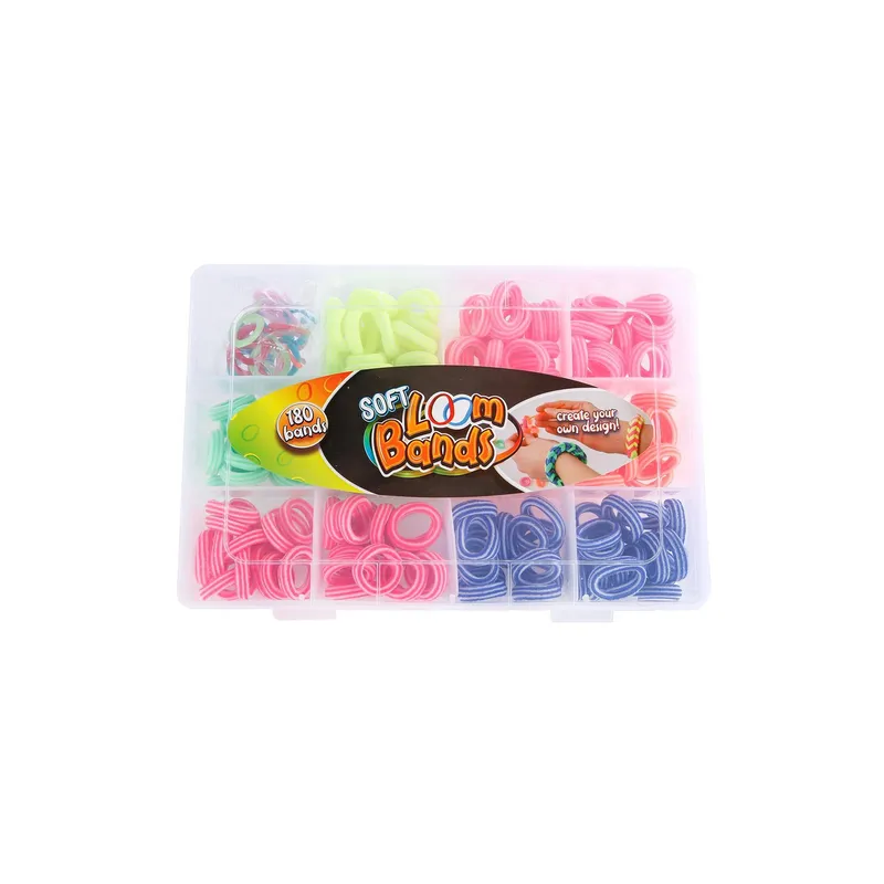Sombo Bastelset Soft Loom Bands, 180-teilig