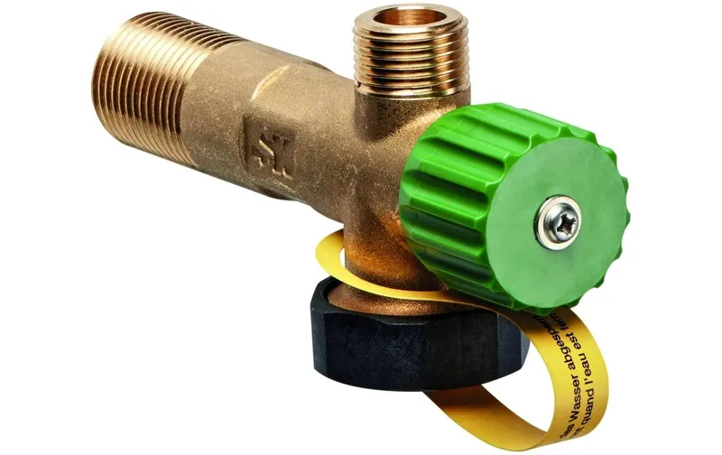 Laufen Simifix Doppelabsperrventil Messing blank con 2 Abgängen