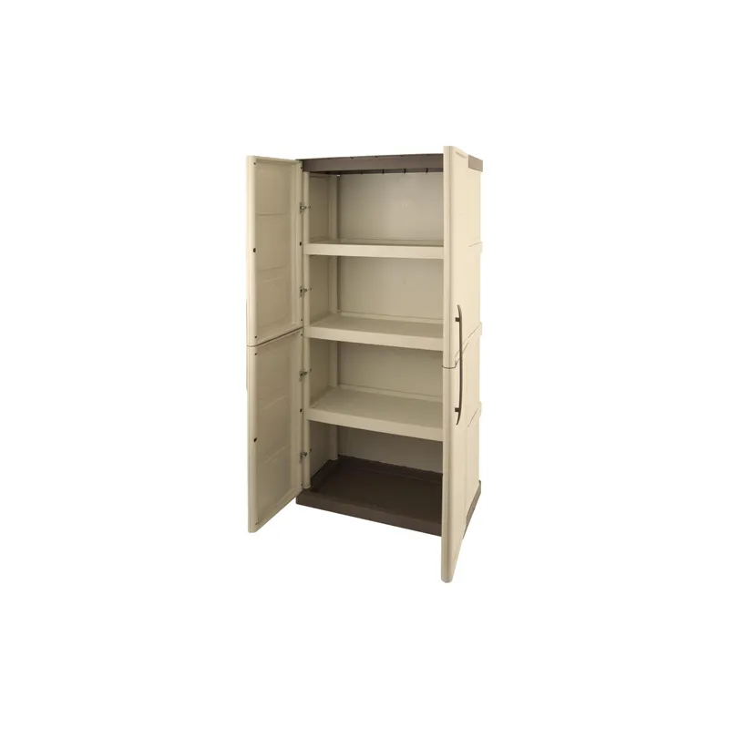 Art Plast Gartenschrank Taupe/Elfenbein
