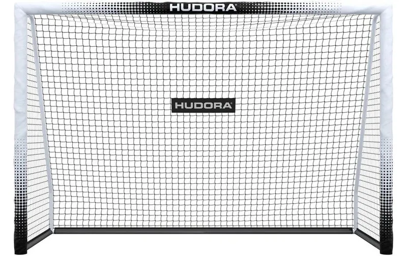 Hudora Fussballtor Pro Tect 240 Advanced Weiss/Schwarz