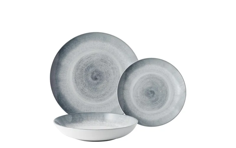 Lunasol Speiseteller Elements Vulcano 12-tlg. grigio