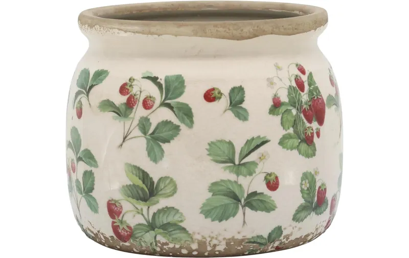 Chic Antique Pflanzengefäss Erdbeere 15.5 cm, Crème