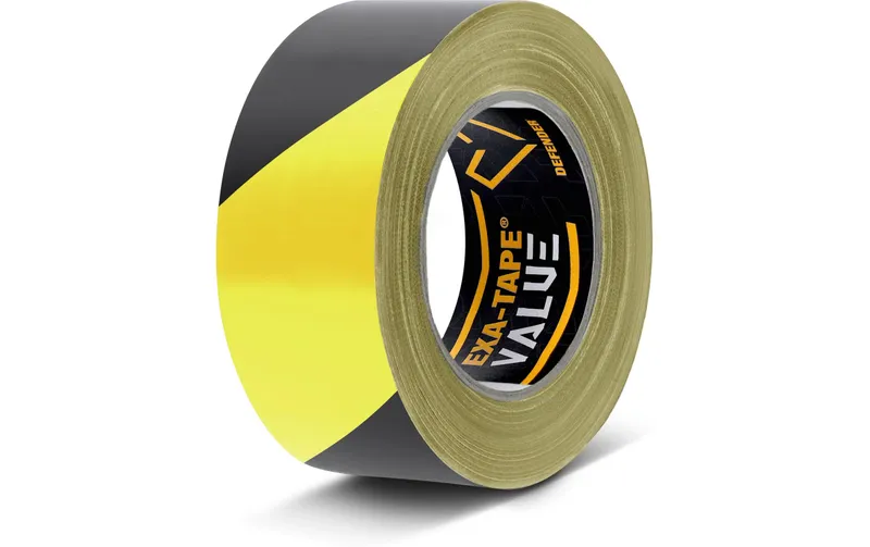 Defender Warnband Exa-Tape Value 50 mm x 33 m, nero/Gelb