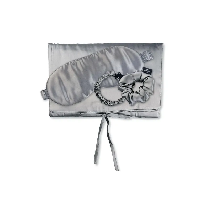 Ailoria Travel Set Sac Soie Masque de Sommeil Scrunchies Shadow