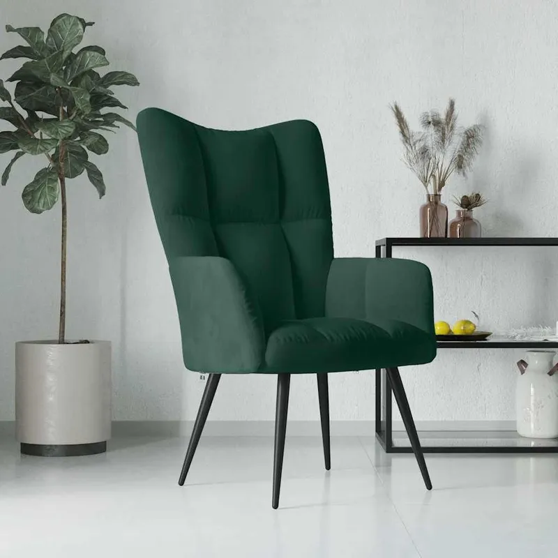 Relaxsessel Dunkelgrün Samt
