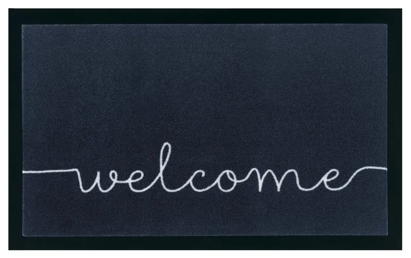 Hanse Home Welcome 45 cm x 75 cm, Dunkelgrau/Crème