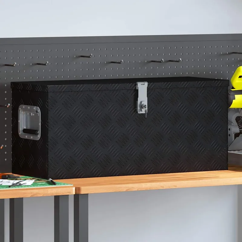 Aluminiumkiste 80×30×35 cm Schwarz