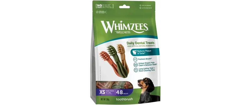 Whimzees Kausnack Zahnbürste XS, 360 g