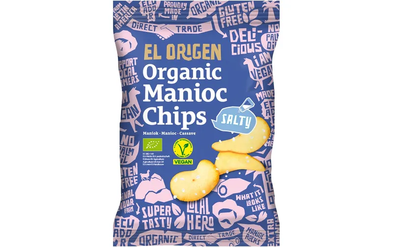 El Origen Maniok Chips Meersalz Beutel 60g