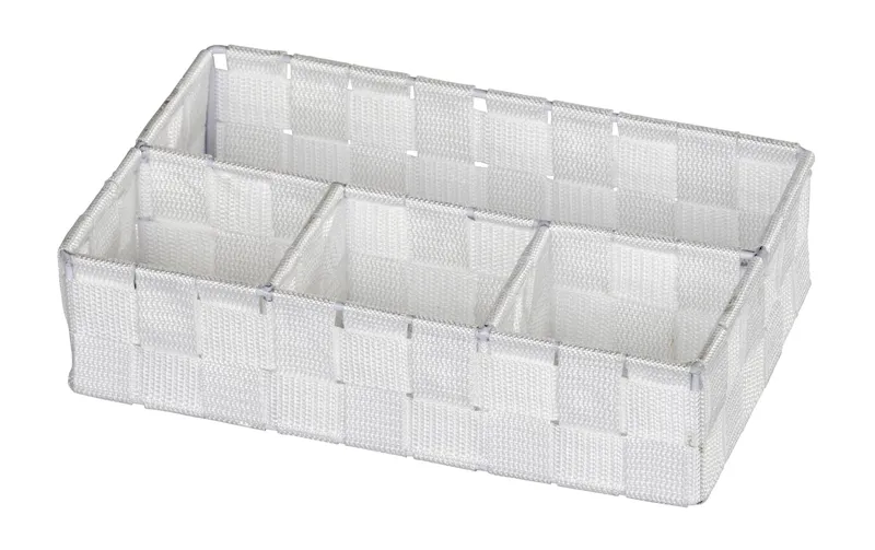 Wenko Aufbewahrungskorb Adria 26 x 17 x 6.5 cm, blanc