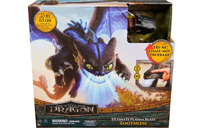 Spinmaster Spielzeugfigur Dragons Plasma Blast Ohnezahn