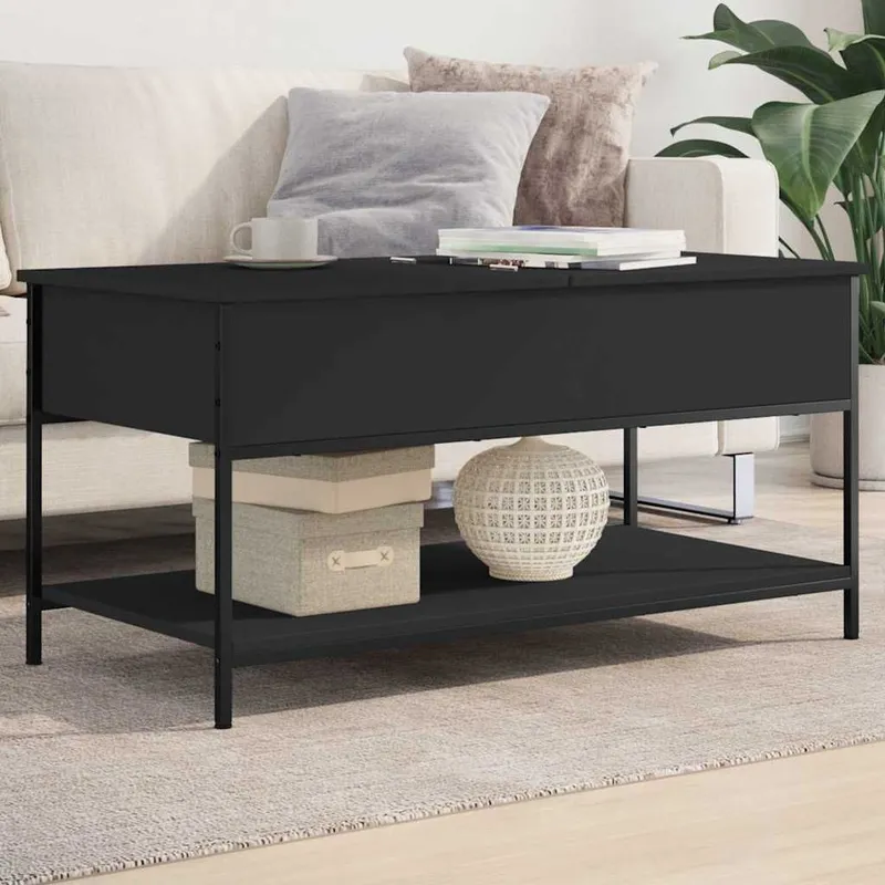 Couchtisch nero 100x50x50 cm derivato del legno und Metall