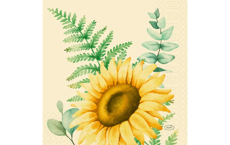 Duni Papierservietten Sunflower Dreams 33 cm x 33 cm, 50 pezzi