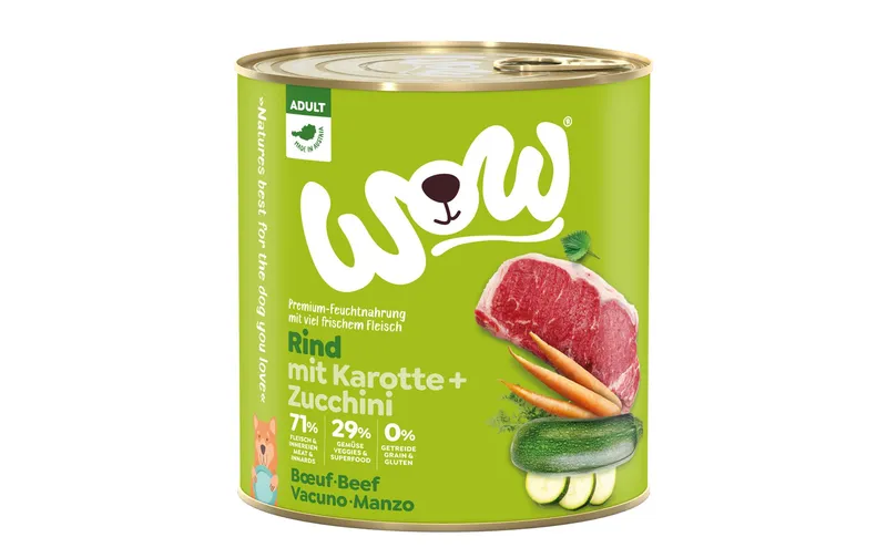 WOW Nassfutter Adult Rind, 800 g