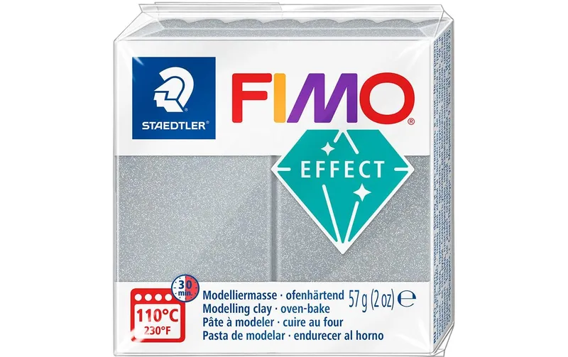 Fimo Modelliermasse Soft Silber Metallic