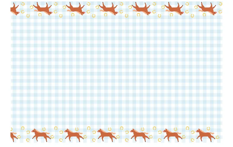 Partydeco tablecloth Pferd 180 x 120 cm, blue