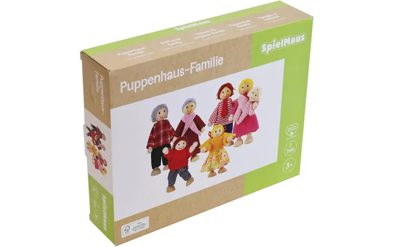 vedes Puppenhaus Familie Holz 7-teilig