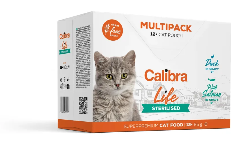 Calibra Nassfutter Life Sterilised Multipack 12 x 85 g