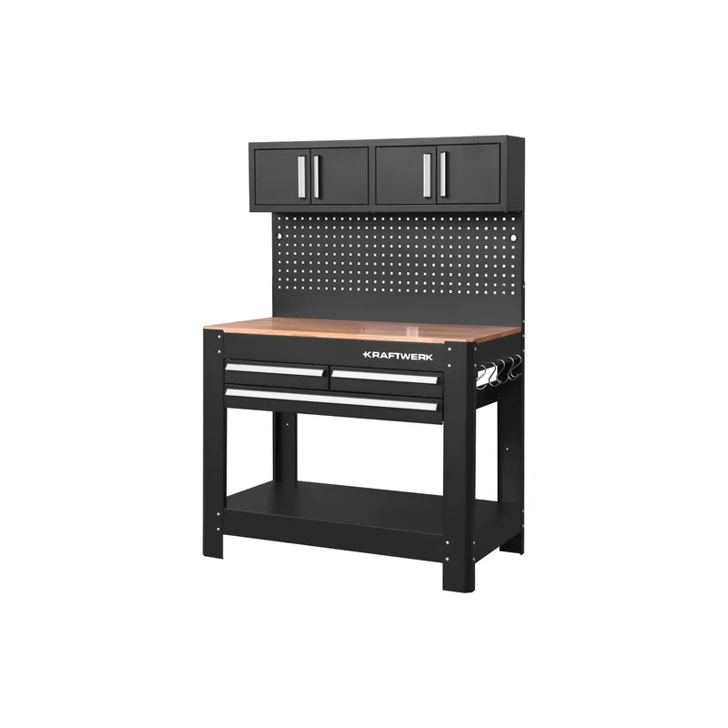 Kraftwerk Werkbank with 3 drawers + 2 Oberschränke