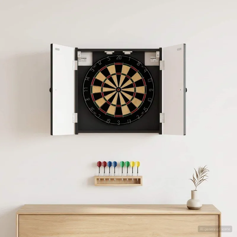 Dartboard Schrank BREDA Schwarz 52,5 x 10,5 x 53,5 cm
