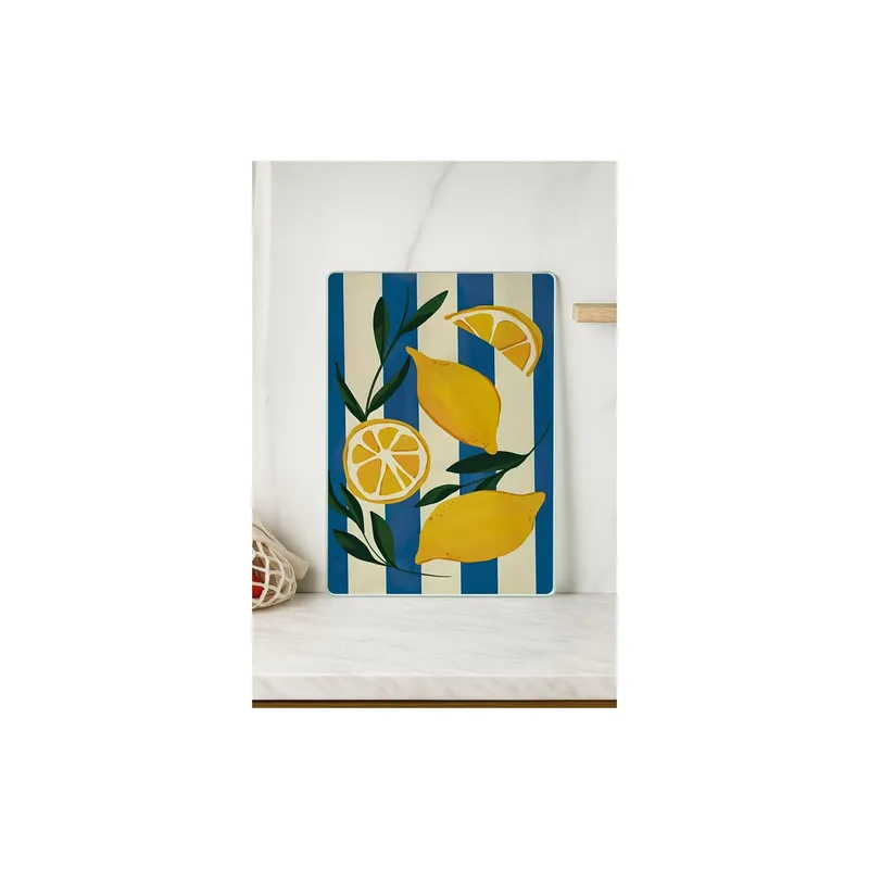 Hermia Schneidebrett Zitrone 20 x 30 cm, Blau