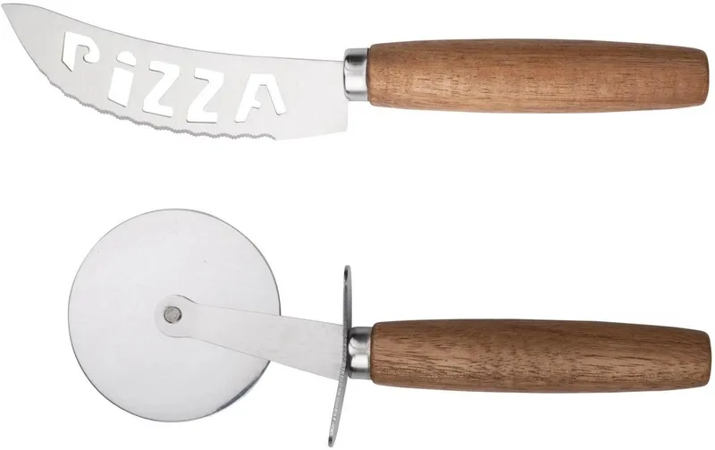 alpina Pizzaschneider et Messer argent/brun