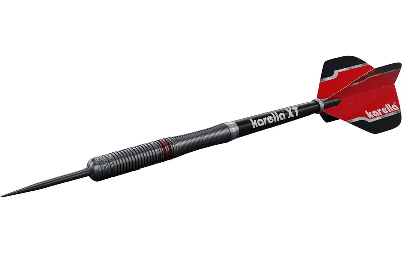 Karella Dartpfeile Steeldart Fighter 22g, 3 Stück – Schwarz