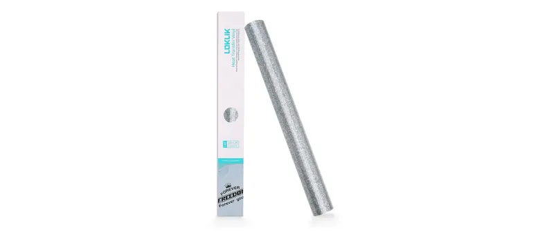 LOKLIK Plotterfolie Glitzer 30.5 x 90 cm, 1 pièces, Silber
