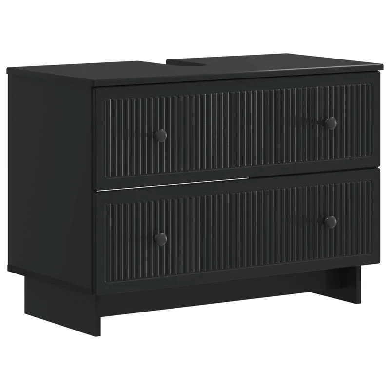 Waschbeckenschrank EDE Schwarz 82 x 41 x 59 cm Holzwerkstoff