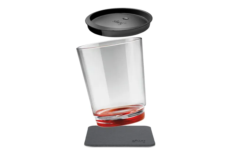 Silwy Magnet-Kunsttissu-Trinkbecher Triple rouge