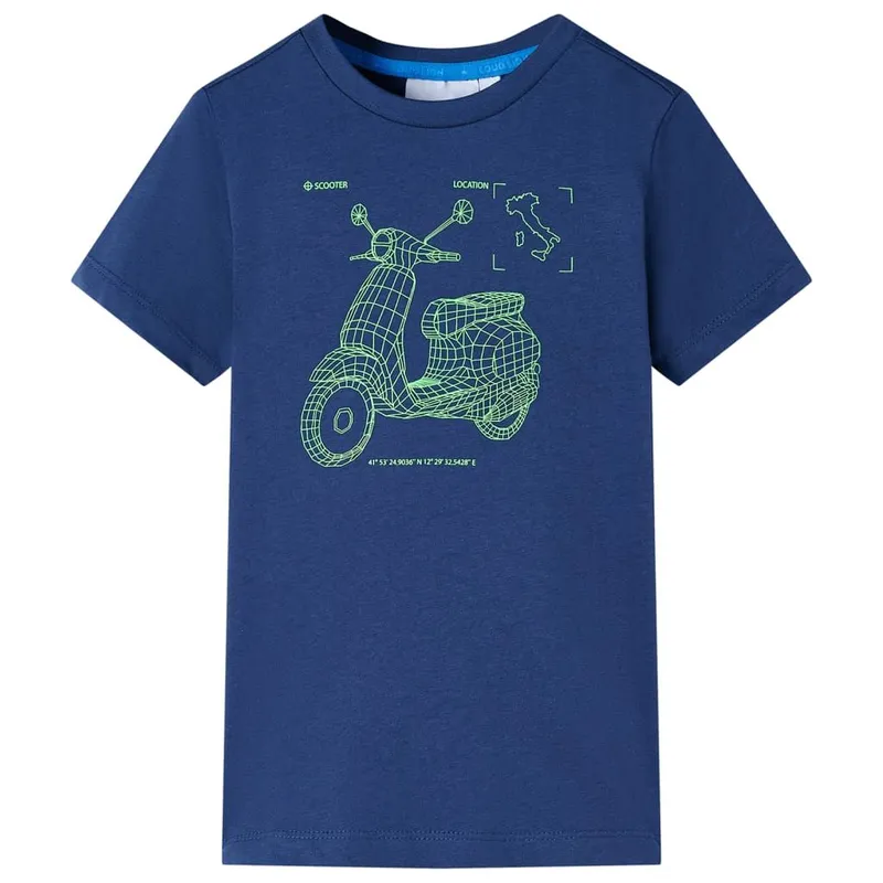 Kinder-T-Shirt Dunkelblau 104