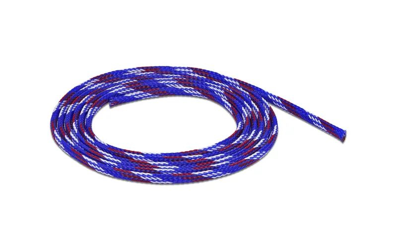 Delock Kabelschlauch dehnbar, 2 m x 6 mm blue red white