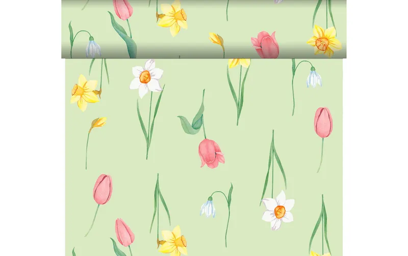 Duni tovaglia Spring Melody 40 cm x 24 cm, verde