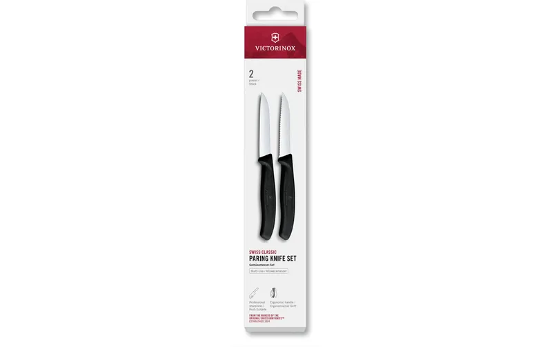 Victorinox Messer-Set Swiss Classic, 8 cm, noir, 2 pièces