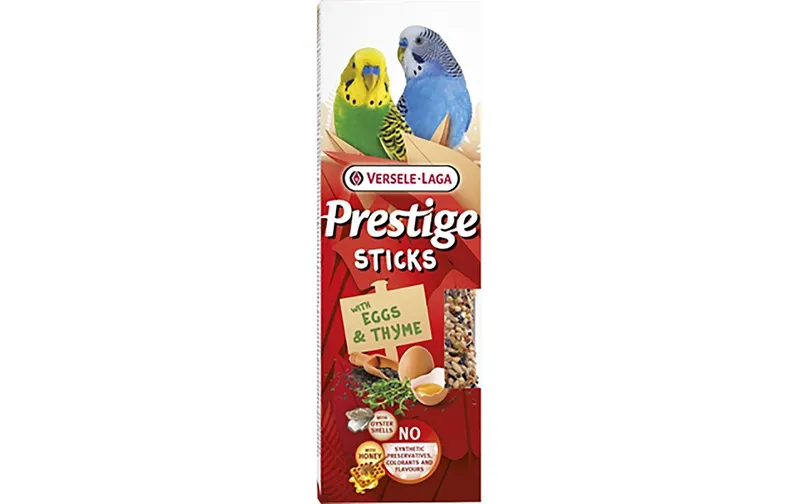 Versele Laga Ziervogelfutter Prestige Sticks Ei e Thymian 60g, 2 pezzi