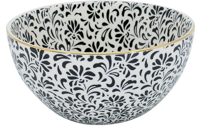 Kadastar Schale Metropolitan Floral 15 cm, black/white