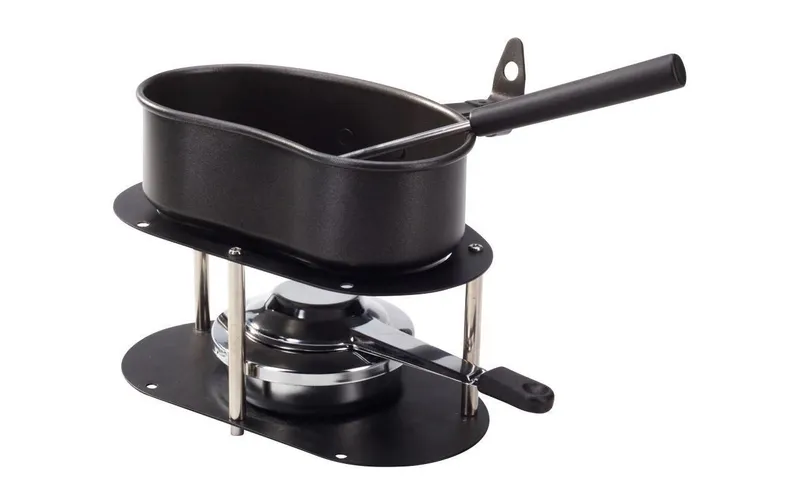 Nouvel Käsefondue-Set Gamelle 4 Teile, noir