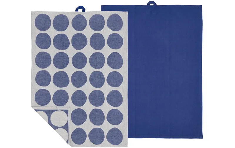 Södahl Geschirrtuch-Set Bubbles, 50 x 70 cm, Royal Blue, 2 pieces