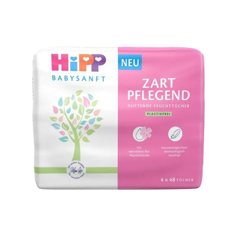HIPP Feuchttücher Babysanft Zart pflegend 4x 48 Stk.