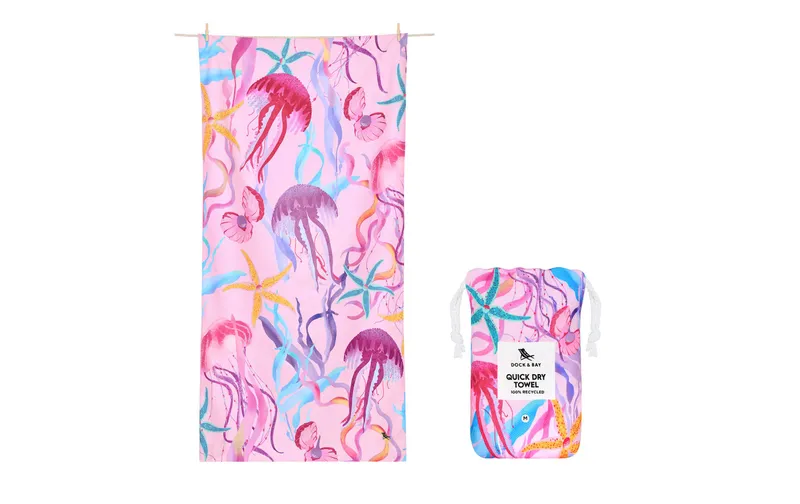 Dock & Bay Badetuch Ready for Jelly M, multicolore/Pink