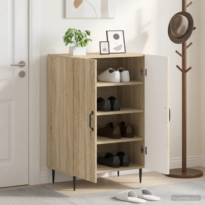 Schuhschrank HAARLEM 59,5 x 39,5 x 89,5 cm Holzwerkstoff