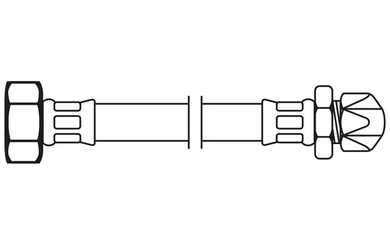 Flexo Anschlussschlauch DN8 IG x Quetschver. 1/2" x 10 mm / 40 cm
