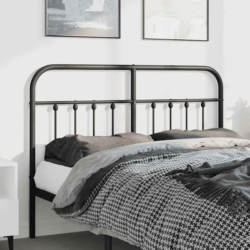 Ersatz-Kopfteil Metall Schwarz 135 cm