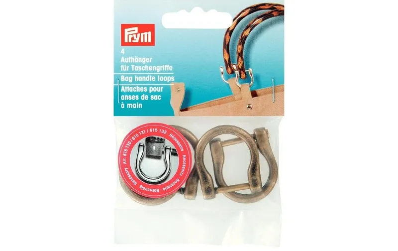 Prym Taschengriff Aufhänger 18 mm Altmessing 4 pièces