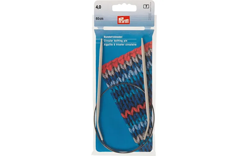 Prym Rundstricknadel Alu, gris 4.00 mm x 60 cm, 1 pièces