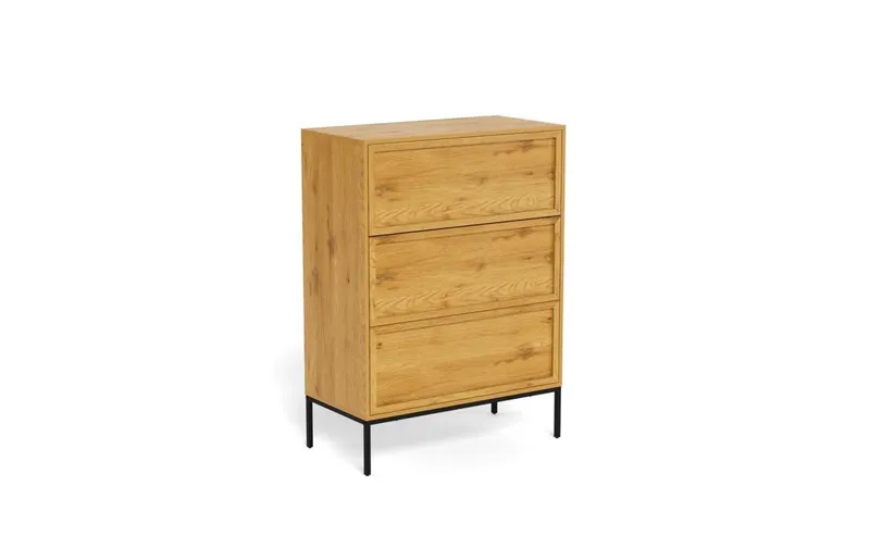 AC Design cassettiera Palmdale 80 x 40 x 110 cm, Eiche hell