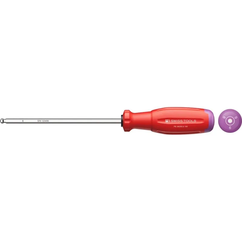 PB Swiss Tools Innensechskant-Schraubenzieher 38206 HEX 6 Innensechskant