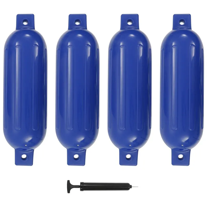 Bootsfender 4 Stk. Blau Ø 14x50 cm PVC