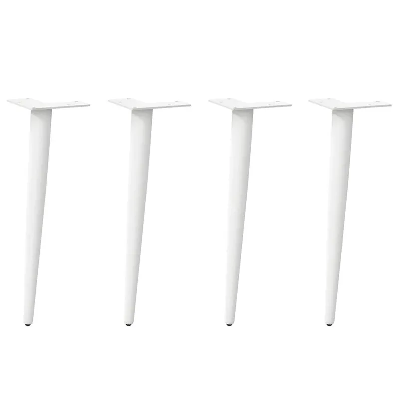 Couchtischbeine Konische Form 4 Stk. bianco 42-43 cm Stahl