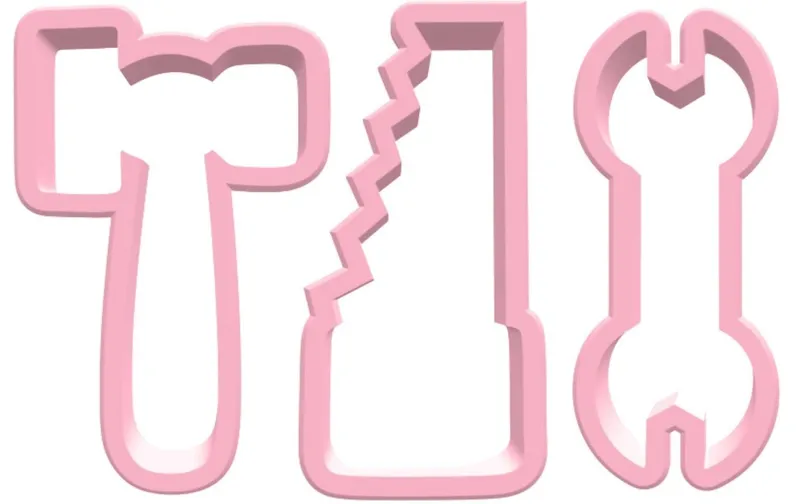 BackshopSchweiz Guetzli-Ausstecher-Set Werkzeuge Bio-Kunsttessuto Rosa 9 cm